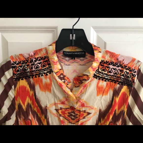 COPY - Hemant & Nandita Ikat Print Maxi Dress - Picture 4 of 6